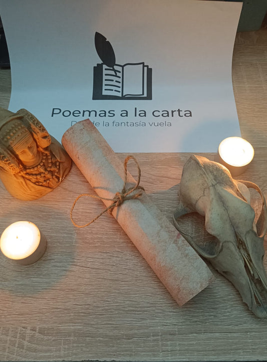 Poema personalizado en pergamino clásico